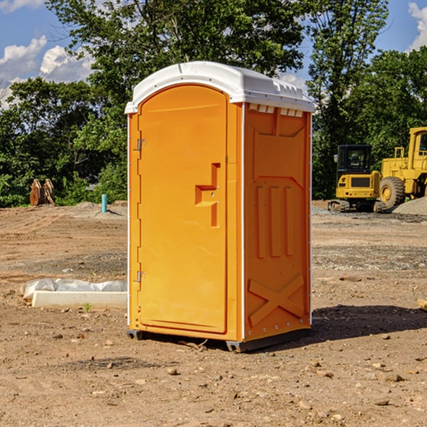 how often are the portable toilets cleaned and serviced during a rental period in Pennington County